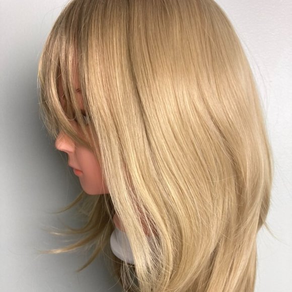 Layered Brown Roots Blonde Wig - Picture 8 of 11